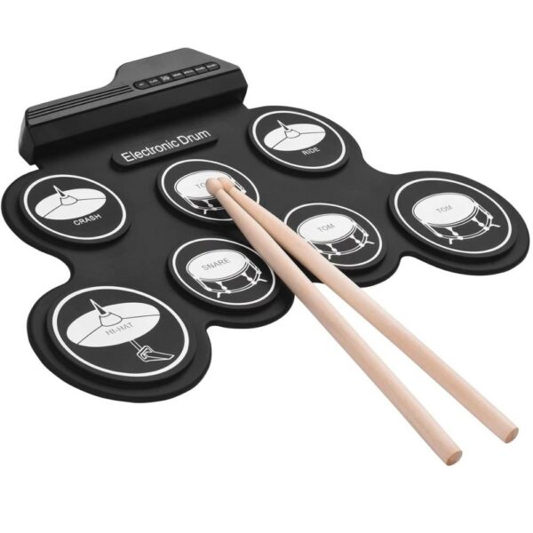 Portable Drum Pads | Roll Up Digital Electronic Drum | Silicon Drum Set 1